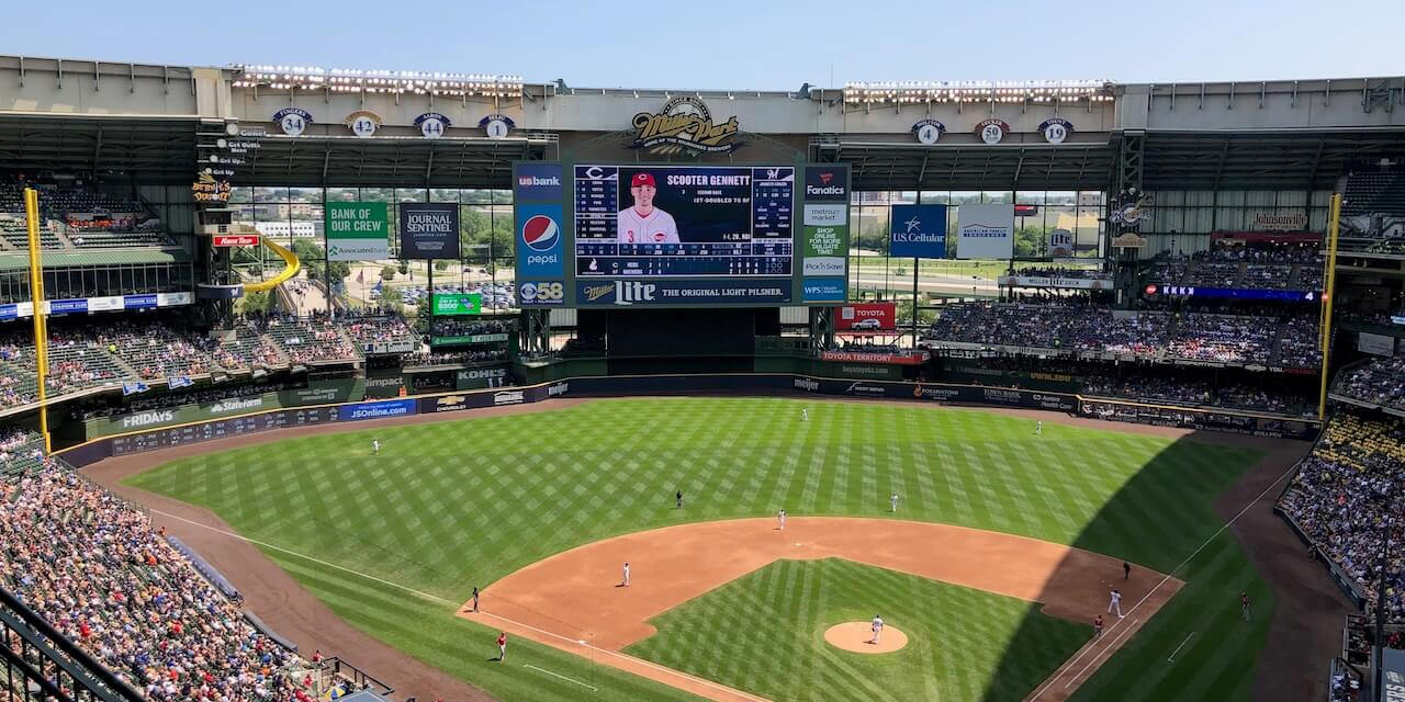 View of Miller Park in Milwaukee, WI
